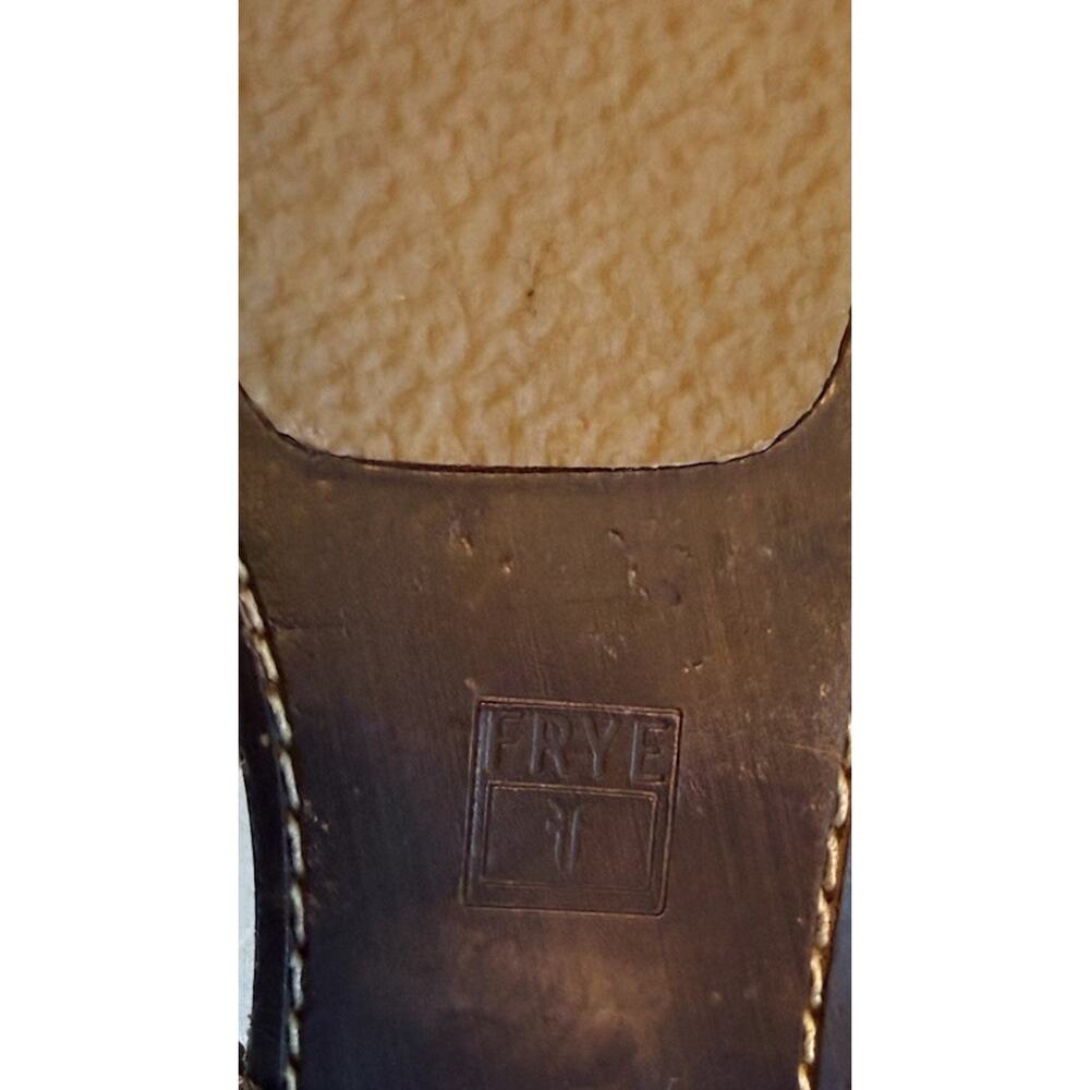 Frye Womens Size 9 B Studded Leather Thong Sandals Brown Strappy - Picture 7 of 9